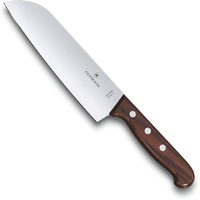 Victorinox Wood Santoku Knife Plain Blade