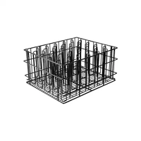 Glass Basket PVC Black 12 Compartment 430x355x105mm
