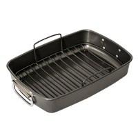 BAKEMASTER Non Stick Roaster with Rack 40 x 28 x 7.5cm