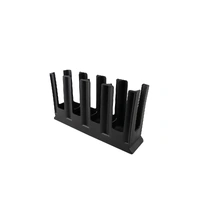 Chef Inox 4-Compartment Horizontal Cup Organiser Black