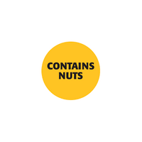 Food Advisory Label - Contains Nuts, 25mm circle, 1000 roll
