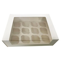 Cupcake Box White 12 cup P1 Flat 350x350 8 Pack