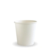 4oz 120ml (63mm) White Single Wall BioCup Ctn 2000