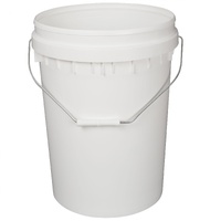 20L White Round Pail With Lid