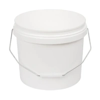 10L White Round Pail & Lid