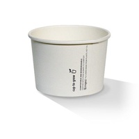 PLA Coated Paper Bowl 8oz Plain 1000 ctn
