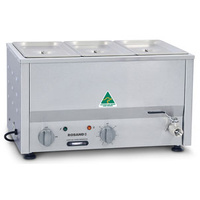 Roband Counter Top Bain-Marie BM2B c/w 3 x 1/3 size 100mm pan & Lid