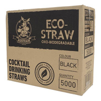Eco Straw Oxo Bio Cocktail Black Straw 5000ctn