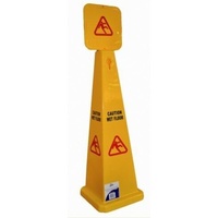 Edco Large Pyramid Caution Wet Floor Sign
