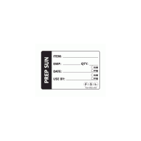 Prep Label - Sunday - 73 x 48mm Removable Roll Of 250
