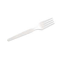 Plastic White Fork 100Pk