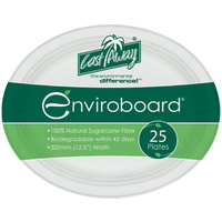 Castaway Enviroboard Oval Plate 12.5x10 Ctn 250