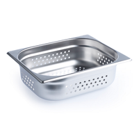 Chef Inox Anti Jam Steam Pan 1/2 Size 100mm Perforated