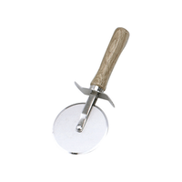 Pizza Cutter S/S Wheel 100mm Wooden Handle