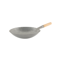 Chef Inox Wok Iron 300mm Wood Handle