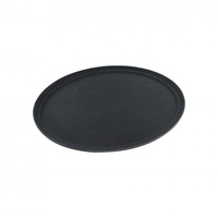 Chef Inox Oval Tray - Plastic Non Slip Black 680mm