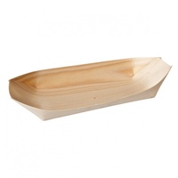 Bio Wood Oval Boat 140x75mm 50pk