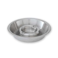 Double Well Ashtray 160mm SS