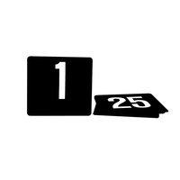 Trenton Table Numbers White on Black 1-50