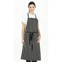 Bib Apron Black & White Stripe