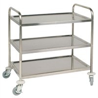 Vogue 3 Tier Trolley - Stainless Steel