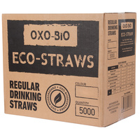 Eco Straw Oxo Bio Regular Straw Black 5000ctn