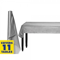 Plastic Table Cover Silver 1.22m x 30.48m