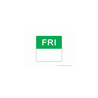 Friday - 35mm Square Removable label, Roll of 500