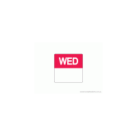 Wednesday - 25mm Square Removable Label, Roll of 1000
