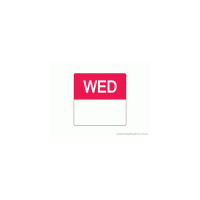 Wednesday - 35mm Square Removable label, Roll of 500