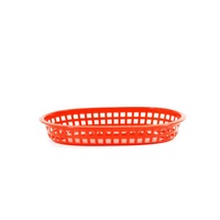 Coney Is-Plastic Serving Basket Rect Red
