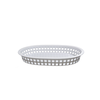 Coney Is-Plastic Serving Basket Rect White