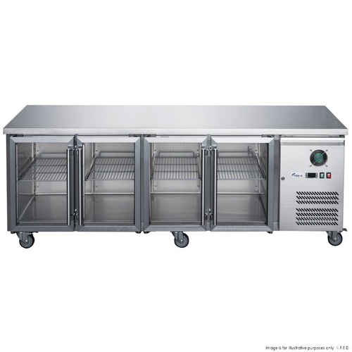 Thermaster XUBXUB7C22G4V 4 Door Glass Bar Fridge 2230x700x850mm