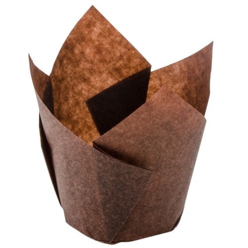Tulip Mini Muffin Wrap Brown (60mm high x 30mm base) Pack 250