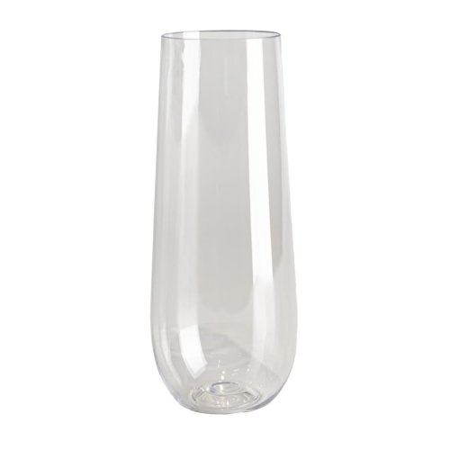 Clear Plastic Stemless Champagne Glass 250ml 8pk