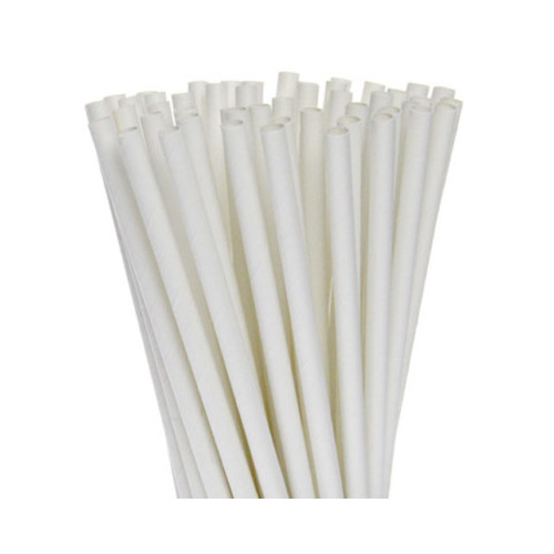 Paper Straw White Regular 3 Ply 6x200mm 2500 Ctn
