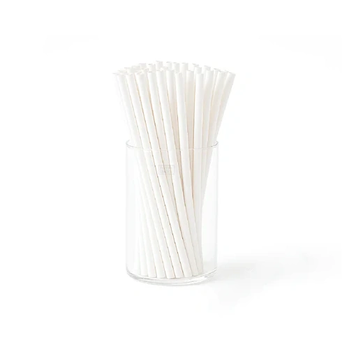 Paper Straw White Cocktail 3 Ply 6x135mm 2500 Ctn