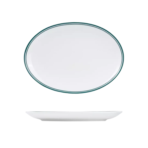 Rak Nano Cru Oval Coupe Plate Green 320x230mm