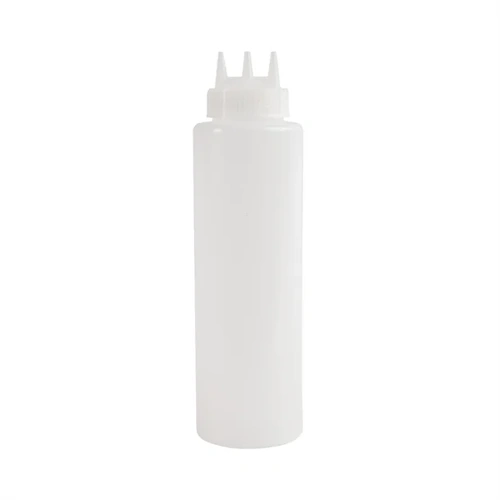 Vogue Squeeze Sauce Bottle Clear 3 Nozzle - 1000ML 35oz