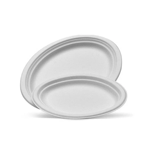 Sugarcane Oval Plate Small 7" x 9" 50 Pack 