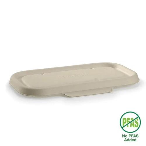 Natural Plant Fibre Takeaway Lid 500ctn (to fit 750 & 1000ml Natural Container)