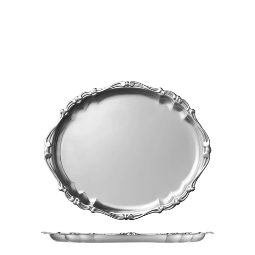 Moda Serving Deco Oval Platter Stainless Steel 300mm