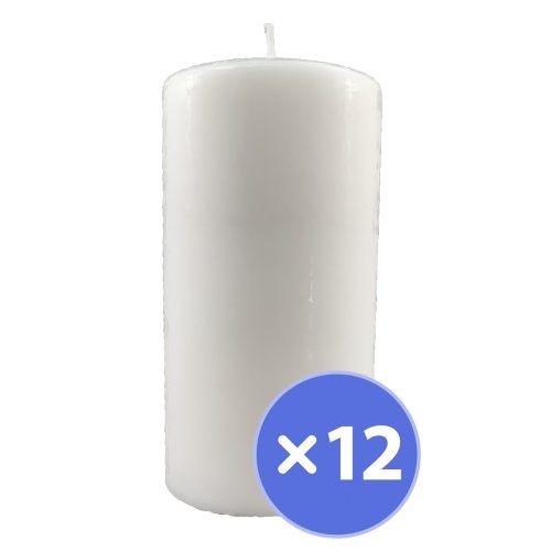 Lume Pillar Candles White 4x2" 12Pk