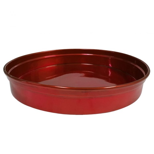 Chef Inox Round Bar Tray RED Alum 330x50mm