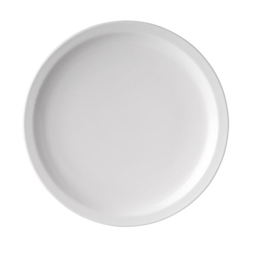 Round Melamine White Narrow Rim Plate 226mm