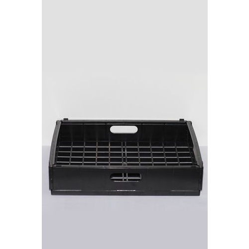 Mantova Black Glass Basket - Moulded 17x14