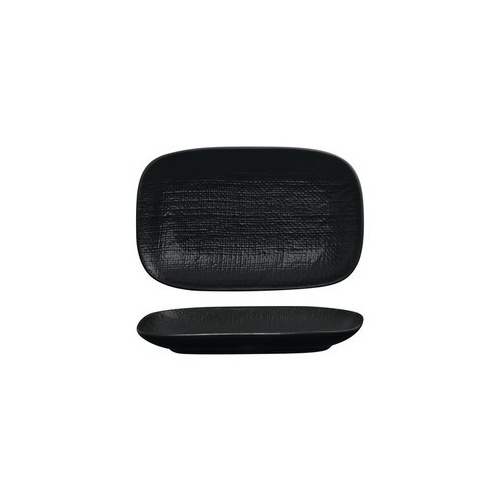 Luzerne Linen Black Oblong Plate 175mm