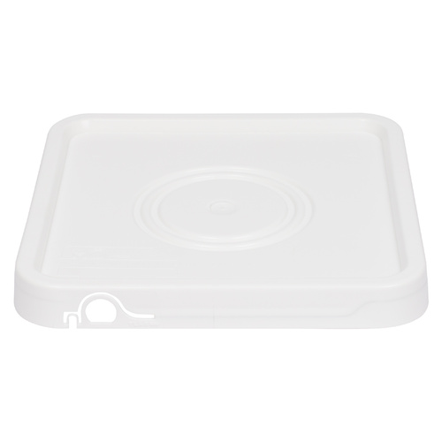 10L Square White Lid