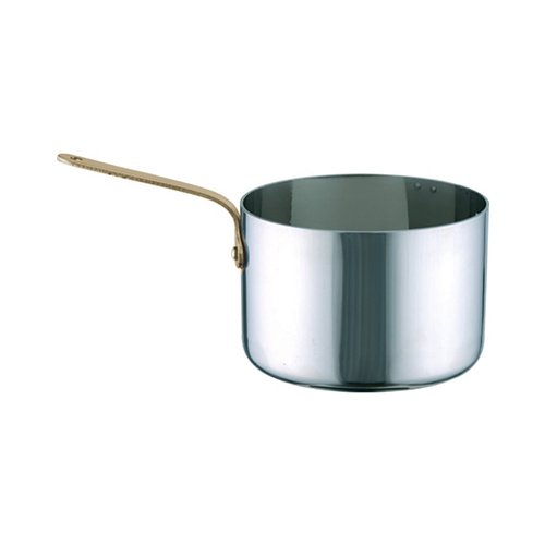 Miniature Saucepan 70x45mm 18/10 with brass handle