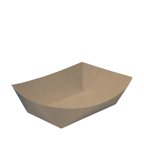 Kraft Paper Food Tray #3 - 125 sleeve